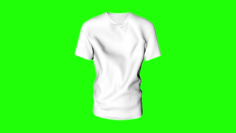Weißes-Klassisches-T-Shirt-Mit-Grünem-Chroma-Motiv